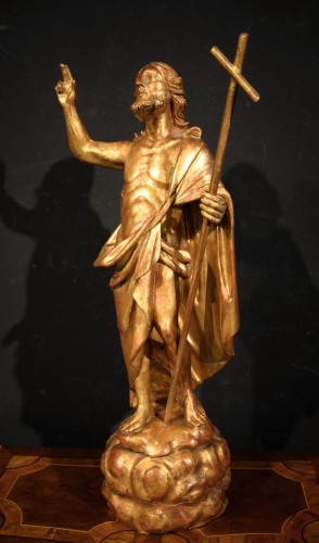 Sculpture Sculpture en Bois - Christ ressuscité en bois doré - Rome début du XVIIIe siècle